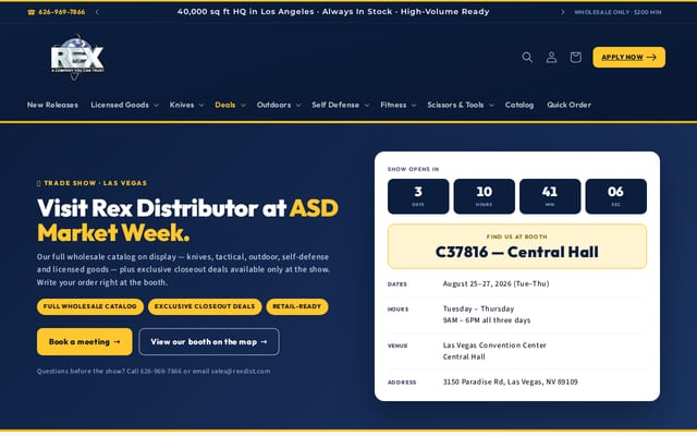 Screenshot of rexdist.com
