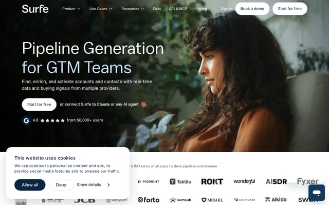Screenshot of surfe.com