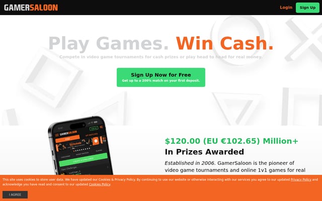 Screenshot of gamersaloon.com