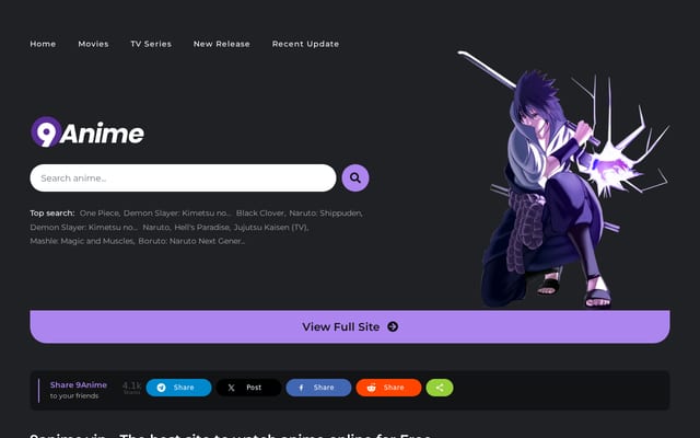 Screenshot of 9anime.vip