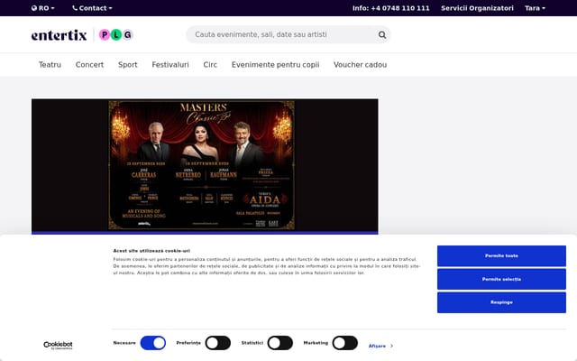 Screenshot of entertix.ro