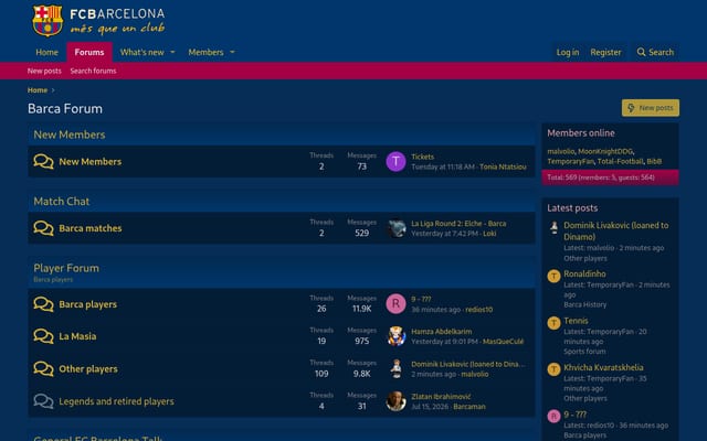 Screenshot of barcaforum.com