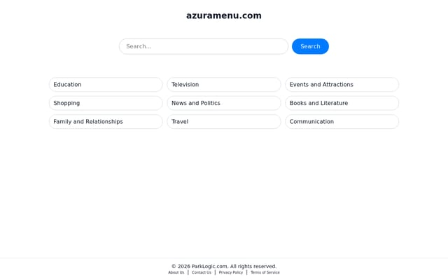 Screenshot of azuramenu.com