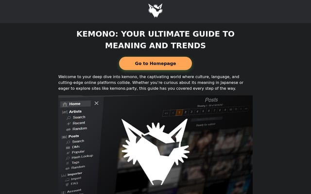 Screenshot of kemono.cv