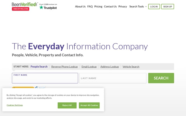 Screenshot of beenverified.com