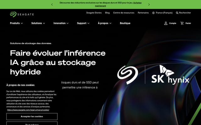 Screenshot of seagate.com