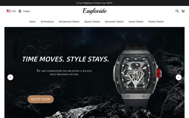Screenshot of eaglevide.com