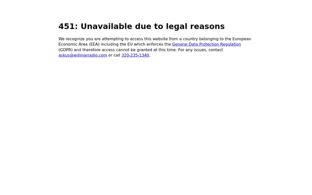 Screenshot of willmarradio.com