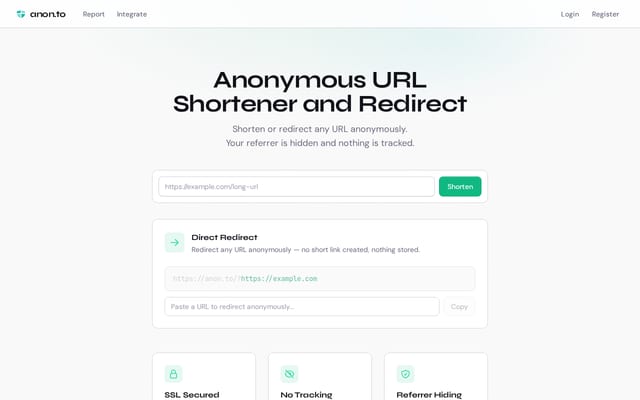 Screenshot of anon.to