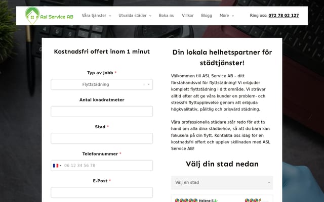 Screenshot of infoasl.se