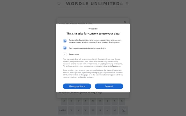 Screenshot of wordleunlimited.org
