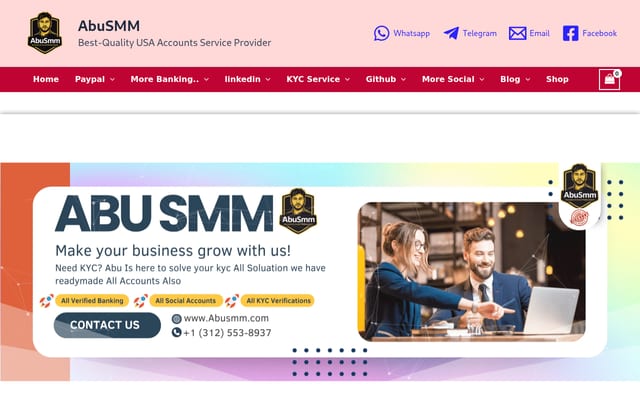 Screenshot of abusmm.com