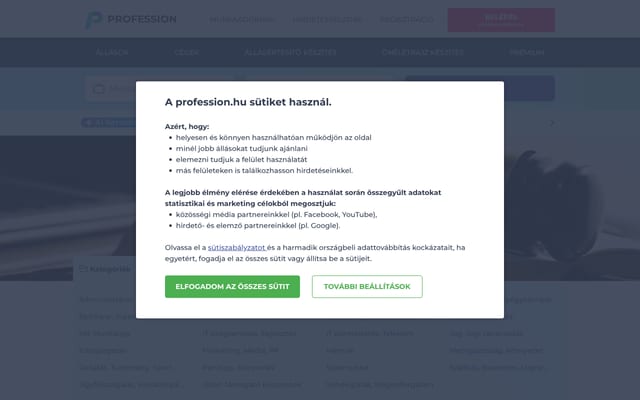 Screenshot of profession.hu