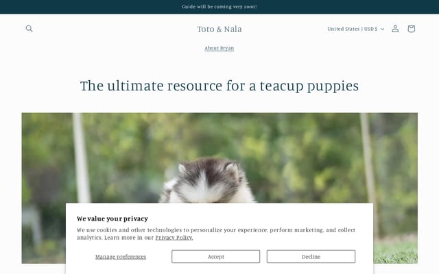 Screenshot of rollypups.com