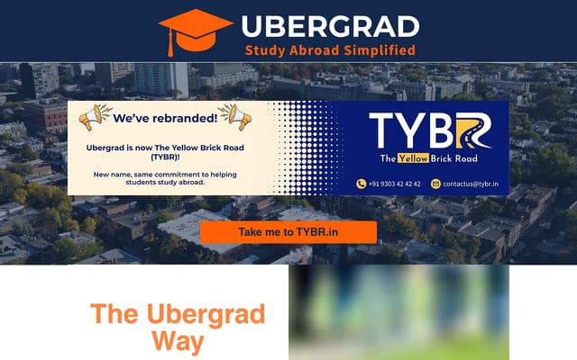 Screenshot of ubergrad.com