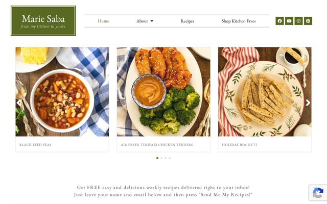 Screenshot of mariesaba.com