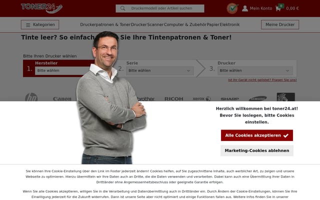Screenshot of toner24.at