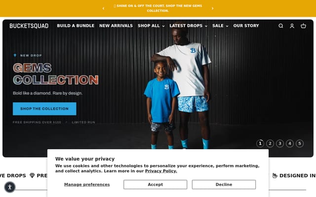 Screenshot of bucketsquad.com