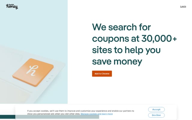 Screenshot of joinhoney.com