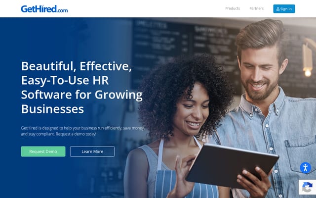 Screenshot of gethired.com