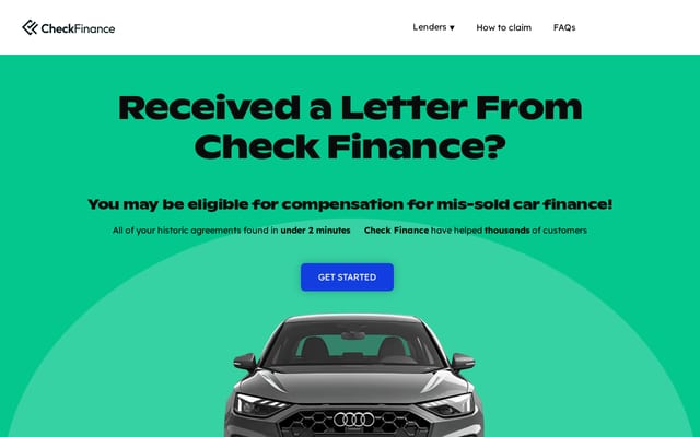Screenshot of checkfinance.co.uk