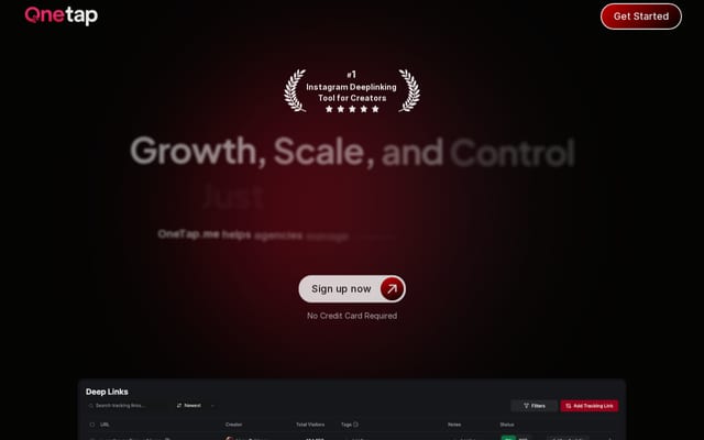 Screenshot of onetap.me