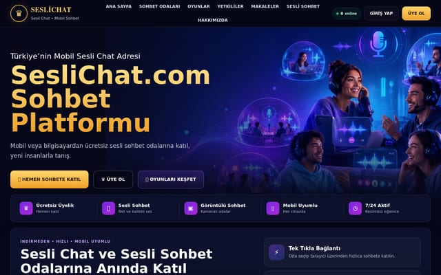 Screenshot of seslichat.com
