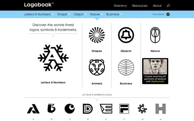 Screenshot of logobook.com