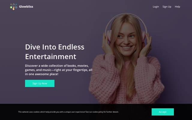 Screenshot of glowbliss.net
