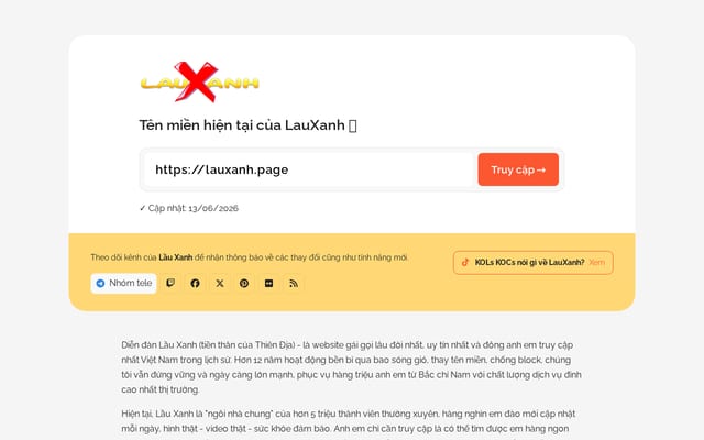 Screenshot of lauxanh.moe