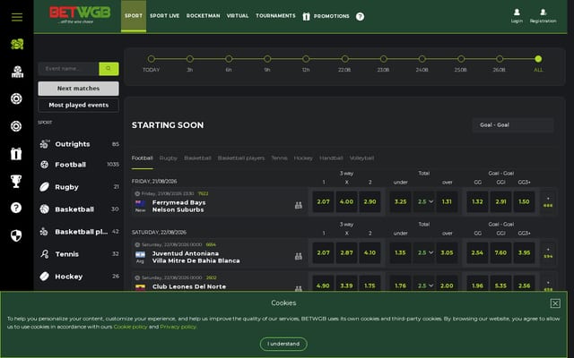 Screenshot of betwgb.com