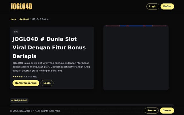 Screenshot of joglo4d.com