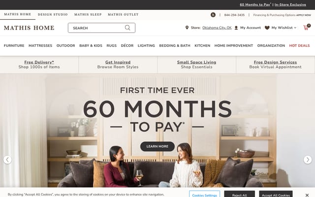 Screenshot of mathishome.com