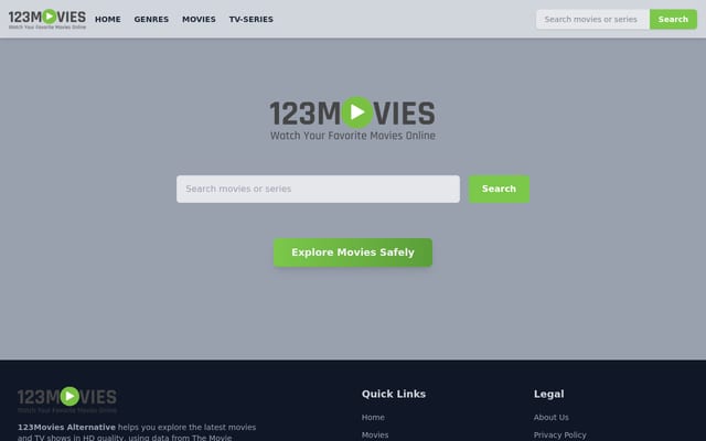 Screenshot of 123movieslegal.com