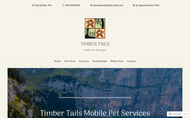Screenshot of timbertails.com