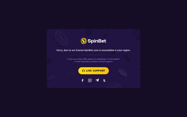 Screenshot of spinbet.com
