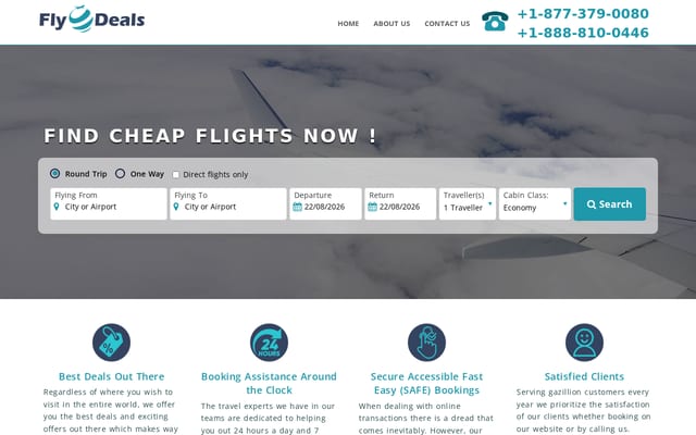 Screenshot of flyodeals.com
