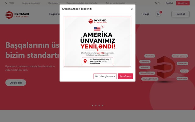 Screenshot of dynamex.az