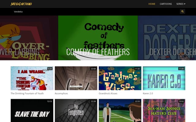 Screenshot of megacartoons.net