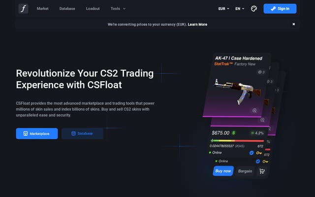 Screenshot of csfloat.com