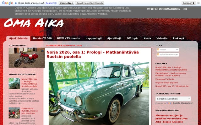 Screenshot of vanhamoto.net