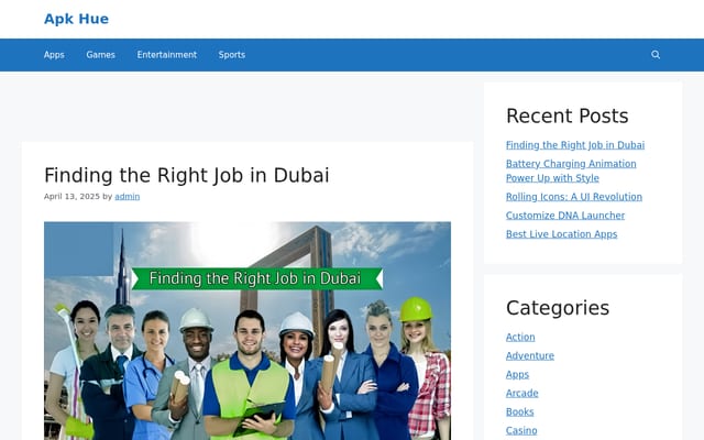 Screenshot of apkhue.com
