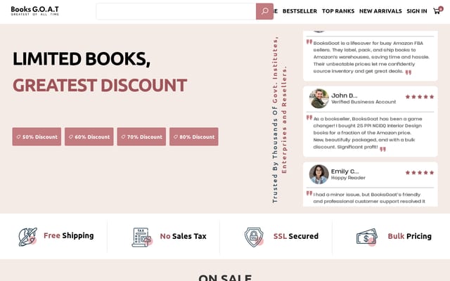 Screenshot of booksgoat.com