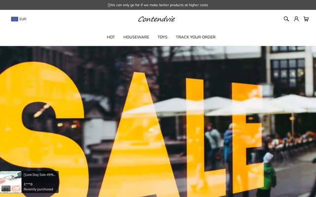 Screenshot of contendvie.com