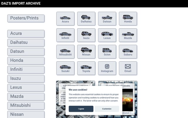Screenshot of importarchive.com