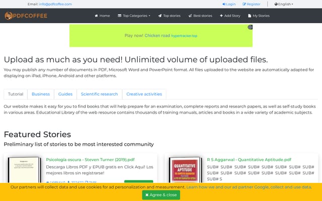 Screenshot of pdfcoffee.com