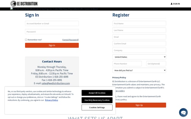Screenshot of eedistribution.com