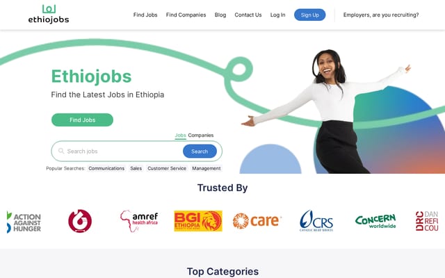 Screenshot of ethiojobs.net