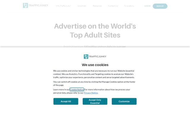 Screenshot of trafficjunky.net