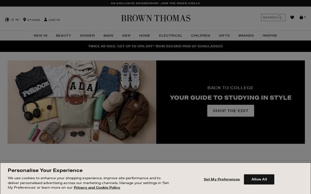Screenshot of brownthomas.com